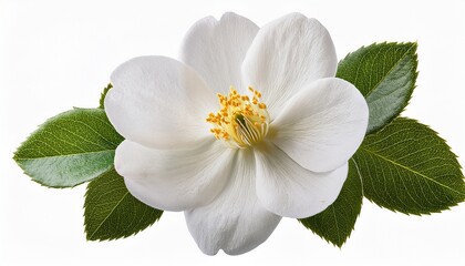 Obraz premium white flower isolated on white background cutout