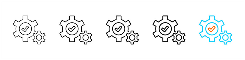 operation icon set multiple style collection	
