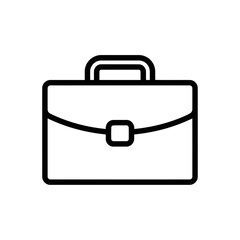 Vector illustratorn simple black outline icon of a briefcase