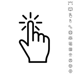 Vector illustratorn finger clicking icon