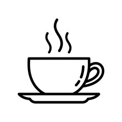Vector illustratorn hot coffee cup with steam