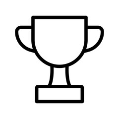 Trophy award icon, winner cup success outline