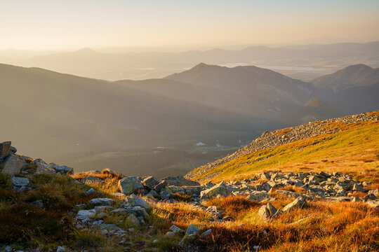 Morning Light Over Mountain Landscape