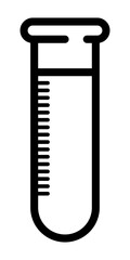 Laboratory test tube icon, science element design