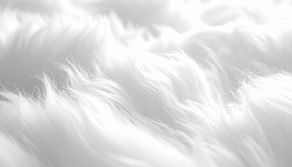 Obraz premium ふわふわ白モヘアの冬テクスチャー — 癒しと柔らかさを感じるミニマリストな静物