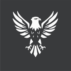 Stylized Eagle Logo Design in Monochrome Vector Style Representing Power, Freedom, and Strength for Branding and Corporate Identity
