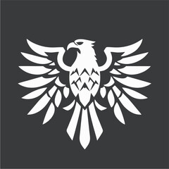 Stylized Eagle Logo Design in Monochrome Vector Style Representing Power, Freedom, and Strength for Branding and Corporate Identity
