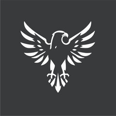 Stylized Eagle Logo Design in Monochrome Vector Style Representing Power, Freedom, and Strength for Branding and Corporate Identity
