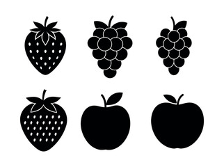 fruit Silhouette vactor Design Illustrator 