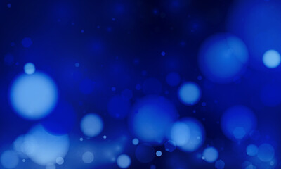 Abstract blue background, glamour bokeh with magic holiday happy new year 2026 poster design