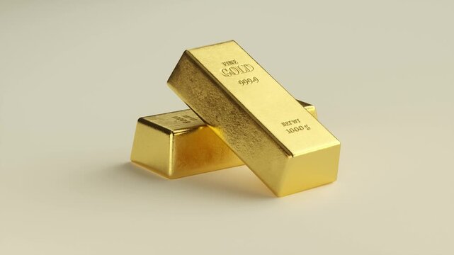 Gold bars and Financial concept,3d rendering