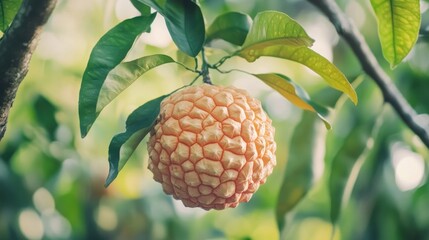 Unripe fruit on branch