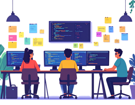  Coding Marathon Collaboration – Programmers Solving Tech Challenges PNG 