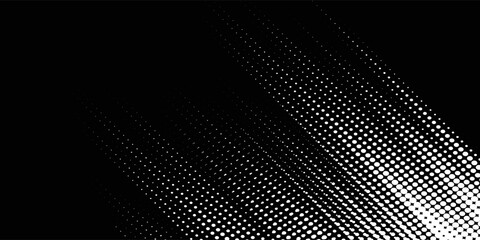Abstract speed lines style blue color halftone banner design template.Dots halftone white blue color pattern gradient grunge texture background. Dots pop art comics sport style white © Rosy