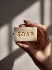 Discovering handmade soap in a calming, natural setting for personal care and wellness