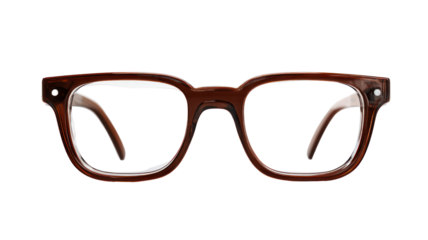Retro tortoiseshell framed eyeglasses isolated on transparent background
