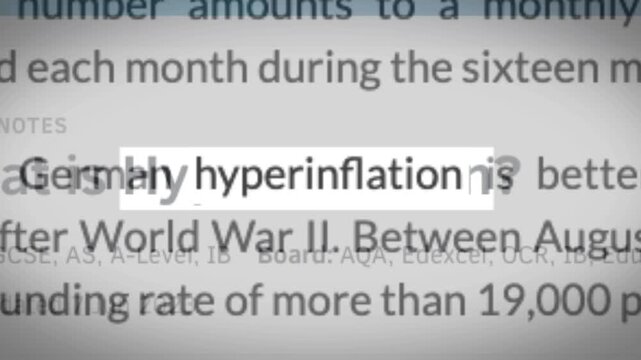 Hyperinflation Money Decrease headlines in the international newspapers report worldwide.