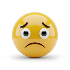 Fototapeta premium Emoji 3D In Sad Emotion