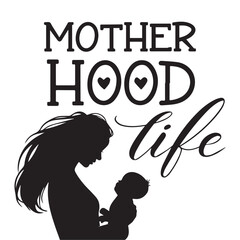 Woman holding baby in her hands mother holding her newborn child silhouette
