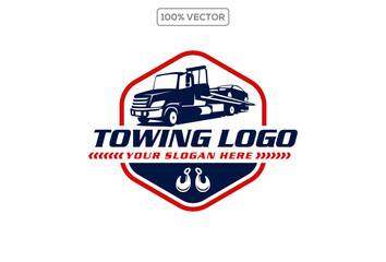 towing car logo design vector template illustration