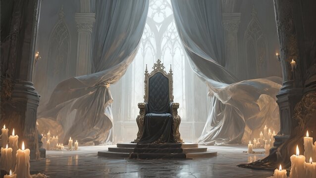 Majestic Throne Room - A Realm of Power and Mystery.