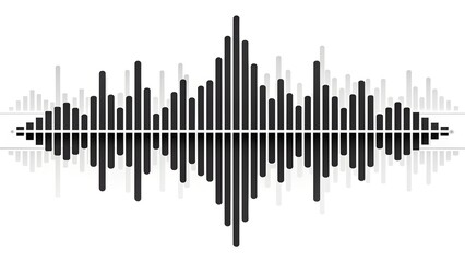 Dynamic audio waveform showing sound intensity, perfect for music production, podcasting, or media design projects with modern technology applications today