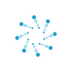 Molecule vector illustration design