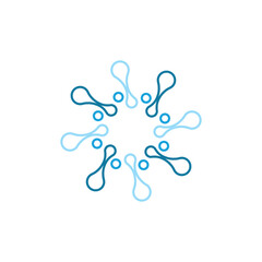 Molecule vector illustration design