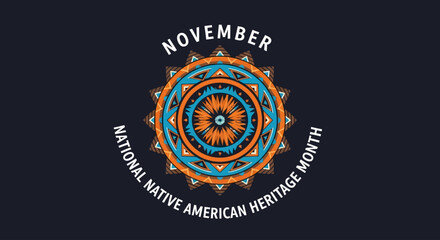 National Native American Heritage Month in November graphic.