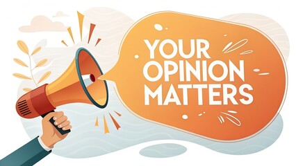 Share your voice and be heard with this vibrant announcement, amplifying feedback and highlighting customer opinions for better business decisions today