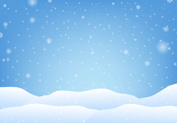 Winter Poster Border And Christmas Postcard