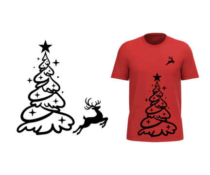 santa claus with a christmas tree