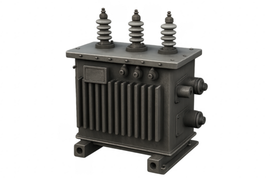 Electrical power transformer stepping up voltage
