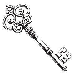 Three ornate golden bells are arranged horizontally against a transparent, checkered background. Each bell is suspended by a chain, appearing as though they are meant to be ornaments. The bells themse