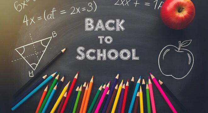 Back to School - A Vibrant Composition with Educational Elements.