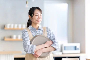 Fotobehang Muziek カフェ　スタッフ　女性  © naka