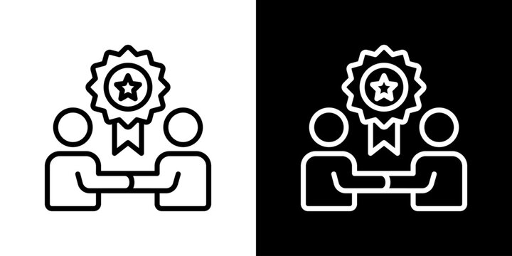 Recognition Icon Set. Clean Line Design With Light And Dark Versions For Versatile Use.  - Powered by Adobe