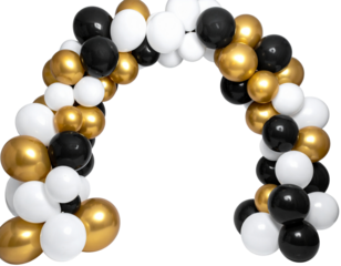 Luxury Black and Gold Happy Birthday Decoration