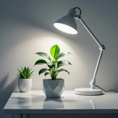 lamp and plant