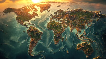 World map graphic image