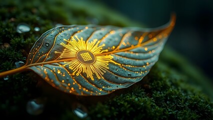 Digital Nature A Fusion of Technology and Botanical Elements