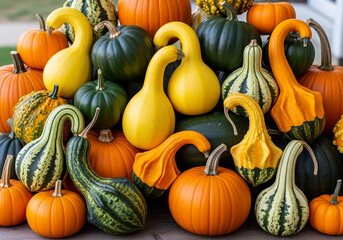 pumpkins and gourds