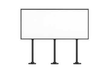 Obraz premium Empty projection screen on tripod stands ready for presentation or display isolated on transparent background