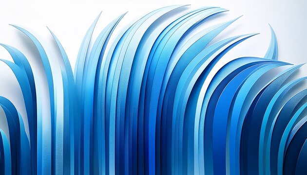 Abstract Illustration Blue Stripes Against White Background