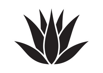 Agave plant icon, Agave plant Black vector