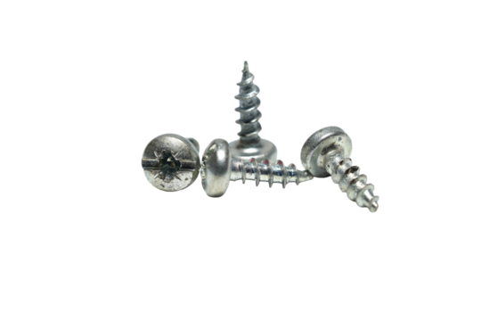 Several small screws on a PNG background.