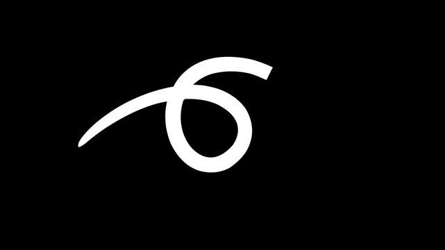 thin arrow graphic animation. 2d arrow Alpha channel. Doodle arrow on transparent background motion design. 4K resolution