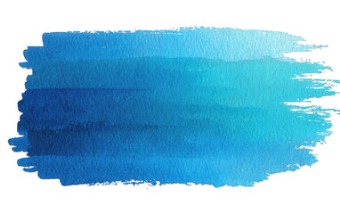 Fototapeta premium Blue Brushstroke: A mesmerizing gradient of blues, strokes of watercolor paint brush across the canvas, illustrating the beauty of simple artistry and creative expression.