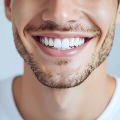 Young Man Smiling with Perfect White Teeth