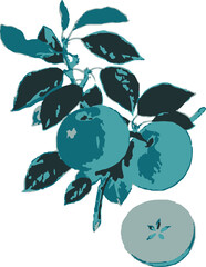 Abstract Green Apple Clip Art